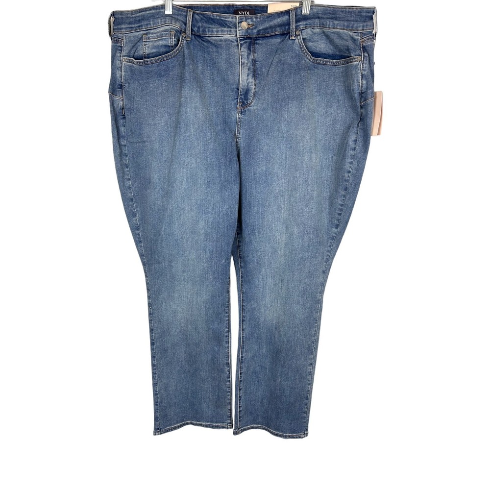 NYDJ Marilyn Straight Uplift Jeans in Cool Embrace - Celeste Blue Size 26W